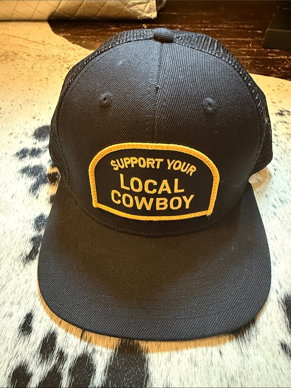 Support your local cowboy hat black